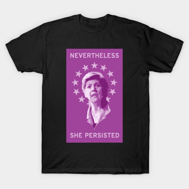 She Persisted - Pink T-Shirt by philliopublius